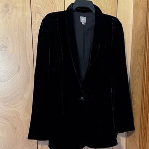 J. Jill Elegant Black Velvet Blazer